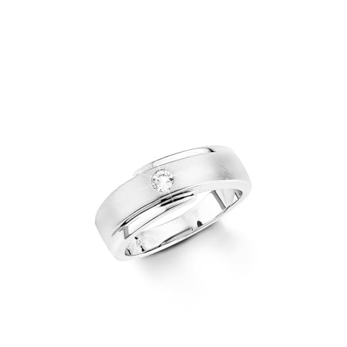 Amor Ring 925 Sterling Silber Damen Ringe, mit Zirkonia synth., Silber, Kommt in Schmuck Geschenk Box, 9852178 von Amor