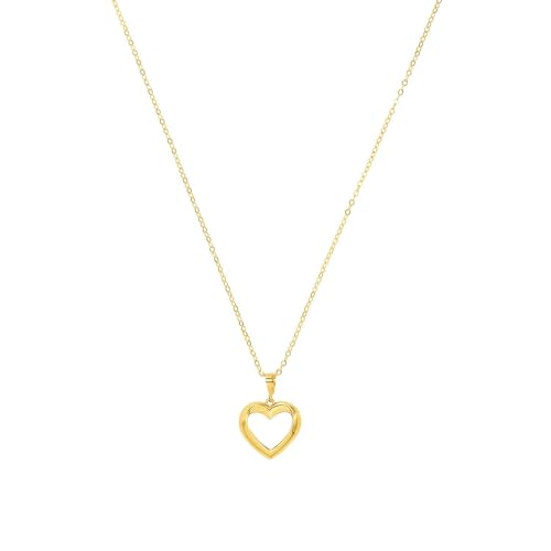 Amor Kette mit Anhänger Damen Halsschmuck, 45 cm, Gold, Herz, Kommt in Schmuck Geschenk Box, 2020019 von Amor