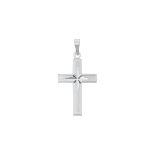 Amor Motivanhänger 925 Sterling Silber Unisex Damen Herren Anhänger, 3 cm, Silber, Kreuz, Kommt in Schmuck Geschenk Box, 9961993 von Amor