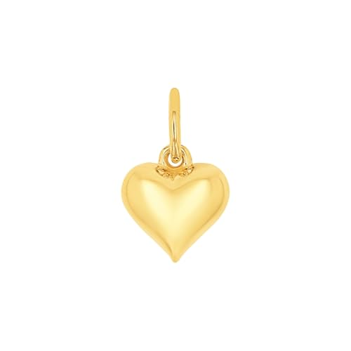 Amor Motivanhänger Unisex Damen Herren Anhänger, 1,2 cm, Gold, Herz, Kommt in Schmuck Geschenk Box, 2013525 von Amor