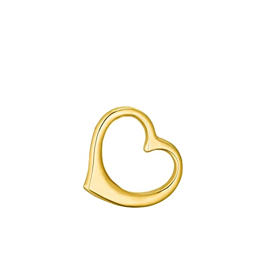 Amor Motivanhänger Unisex Damen Herren Anhänger, 0,7 cm, Gold, Herz, Kommt in Schmuck Geschenk Box, 2014122 von Amor