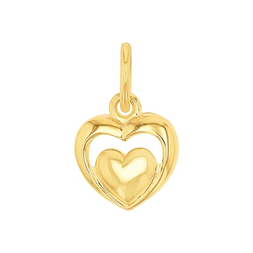 Amor Motivanhänger Unisex Damen Herren Anhänger, Gold, Herz, Kommt in Schmuck Geschenk Box, 2013373 von Amor