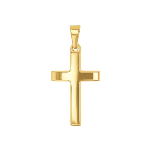 Amor Motivanhänger Unisex Damen Herren Anhänger, 2,5 cm, Gold, Kreuz, Kommt in Schmuck Geschenk Box, 2013412 von Amor