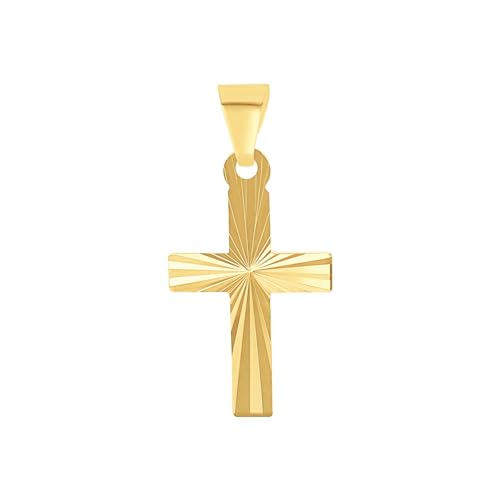 Amor Motivanhänger Unisex Damen Herren Anhänger, Gold, Kreuz, Kommt in Schmuck Geschenk Box, 2013409 von Amor