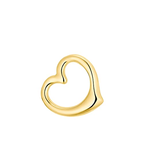 Amor Motivanhänger Damen Anhänger, 1,3 cm, Gold, Herz, Kommt in Schmuck Geschenk Box, 9038718 von Amor