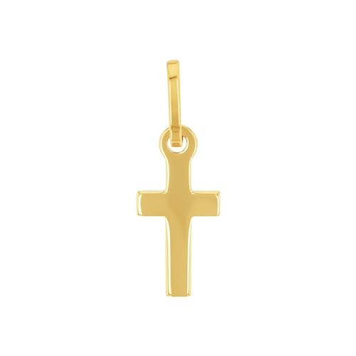 Amor Motivanhänger Damen Anhänger, 1,7 cm, Gold, Kreuz, Kommt in Schmuck Geschenk Box, 2031177 von Amor