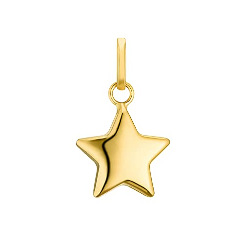 Amor Motivanhänger Damen Anhänger, 1,5 cm, Gold, Stern, Kommt in Schmuck Geschenk Box, 2014120 von Amor