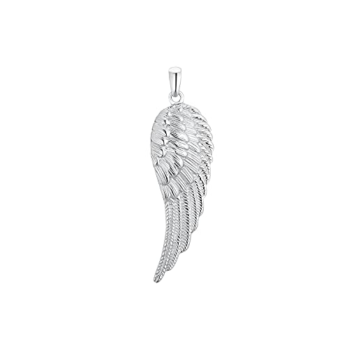 Amor Motivanhänger 925 Sterling Silber Damen Anhänger, 5 cm, Silber, Flügel, Kommt in Schmuck Geschenk Box, 2023079 von Amor