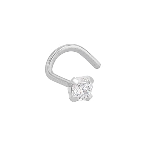 Amor Nasenpiercing 925 Sterling Silber Damen Piercingschmuck, mit Zirkonia synth., 1,4 cm, Silber, Kommt in Schmuck Geschenk Box, 9960934 von Amor