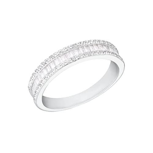 Amor Ring 925 Sterling Silber Damen Ringe, mit Zirkonia synth., Silber, Kommt in Schmuck Geschenk Box, 2035622 von Amor