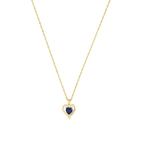 Amor Kette mit Anhänger Damen Halsschmuck, mit Zirkonia synth., 45 cm, Blau, Herz, Kommt in Schmuck Geschenk Box, 2014270 von Amor