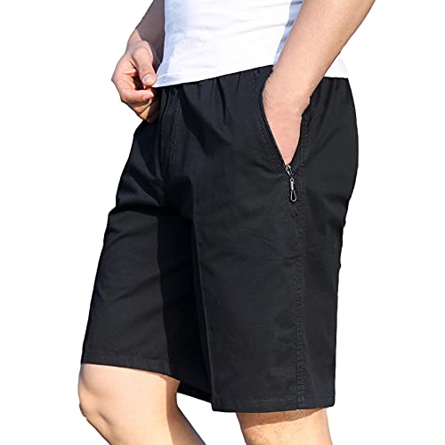 amropi Herren Cargoshorts Baumwolle Chino Shorts Bermuda Kurze Hose mit Taschen Marine,4XL von amropi