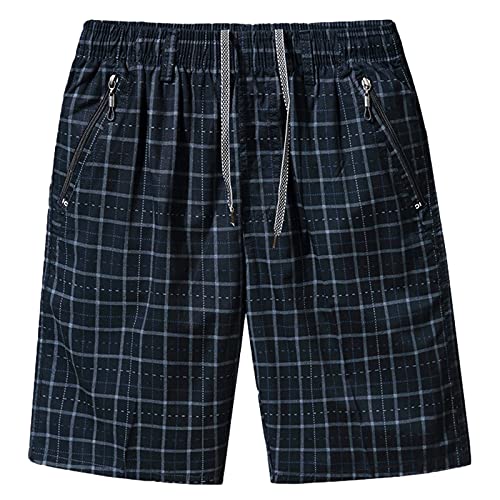 amropi Herren Kariert Chino Shorts Baumwolle Sommer Bermuda Kurze Hose mit Tunnelzug Schwarz,XL amropi Herren Kariert Chino Shorts Baumwolle Sommer Bermuda Kurze Hose mit Tunnelzug Schwarz,XL von amropi