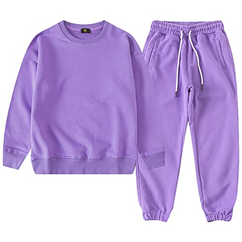 amropi Jungen Trainingsanzug Pullover Sweatshirt und Jogging Hose Kleidungsset Violett, 11-12 Jahre amropi Jungen Trainingsanzug Pullover Sweatshirt und Jogging Hose Kleidungsset Violett, 11-12 Jahre von amropi