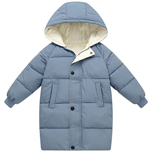 amropi Mantel Kinder Mädchen Jacke mit Kapuze Winterjacke Wintermantel Kinderjacke Blau,2-3 Jahre von amropi