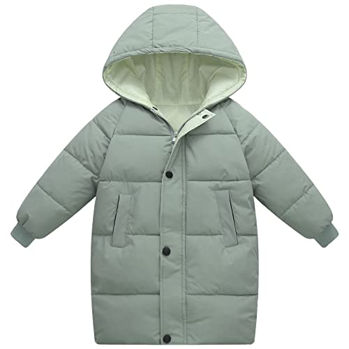 amropi Mantel Kinder Mädchen Jacke mit Kapuze Winterjacke Wintermantel Kinderjacke Grün,5-6 Jahre von amropi