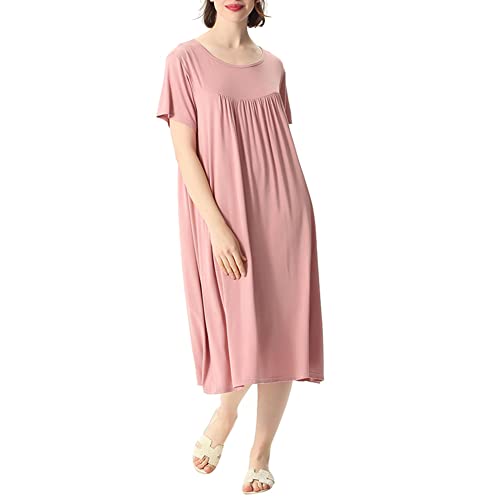 amropi Nachthemd Damen Stillnachthemd Schwangerschaft Schlafanzug Sommer Nachtwäsche Umstandskleidung Rosa,7XL amropi Nachthemd Damen Stillnachthemd Schwangerschaft Schlafanzug Sommer Nachtwäsche Umstandskleidung Rosa,7XL von amropi