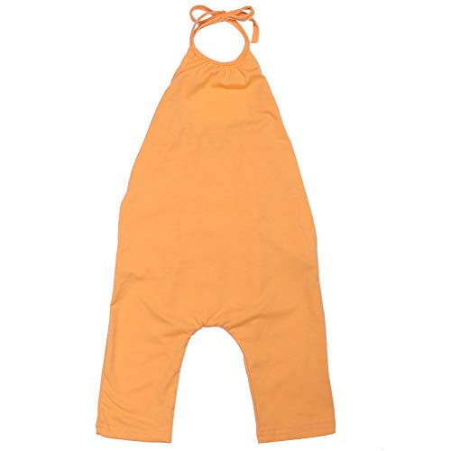 amropi Sommer Strampler Baby Mädchen Body Romper Neckholder Einteiler Hose Jumpsuit Orange,12-18 Monate von amropi