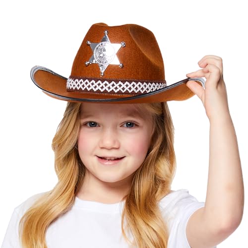 Amscan Cowboyhut für Kinder - Cowboy Hut für Faschingskostüm - Kinderkostüm Zubehör & Accessoire - Kinder-Einheitsgröße/One Size von amscan