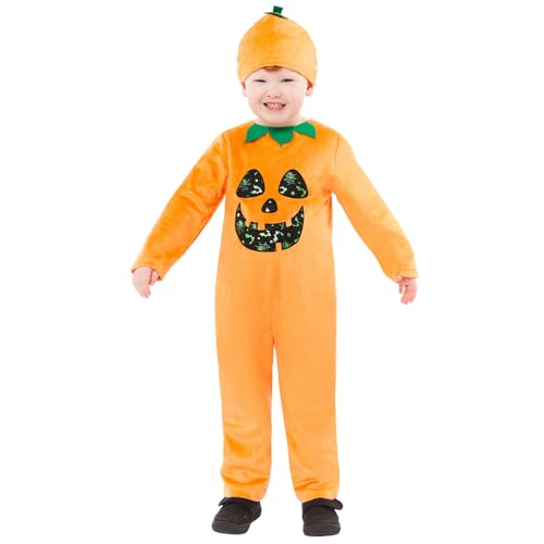 Amscan Unisex Kids Halloween Fancy Dress Costume Lil Pumpkin Kostüm 2-3 Jahre, Multi von amscan