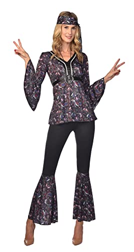 amscan Damen Hippie Dancing Queen Size 12-14 Kostm-Set, Multi, 38-40 (3er Pack) von amscan