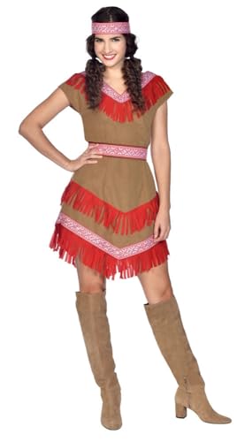 amscan Damen Native American Dress Size 8-10 Kostm-Set, hautfarben, (2er Pack) von amscan