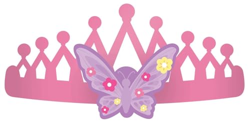 amscan Party Krone Prinzessin Mädchen Papier rosa 8 Stück von amscan