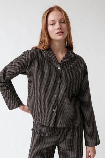 amt.studio Juno Shirt - beige & black vichy von amt.studio