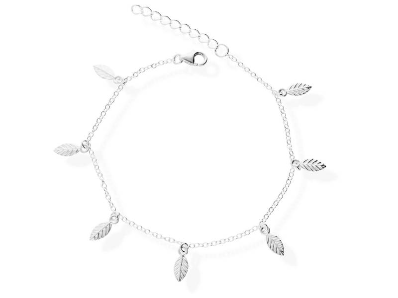 925 Silber Armkette Florale Blätter Charm Damen-Armband Armkettchen Ak40 von amulettshop