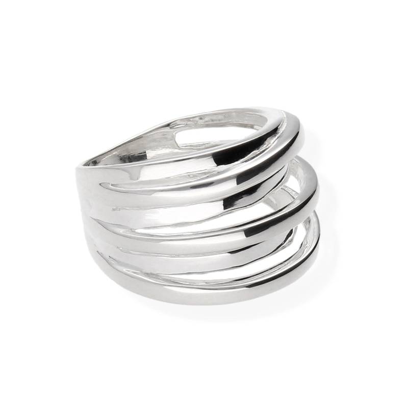 Designer Damenring Abstrakt Statementring Falten 925 Sterling Silber Ring Sr-27 von amulettshop