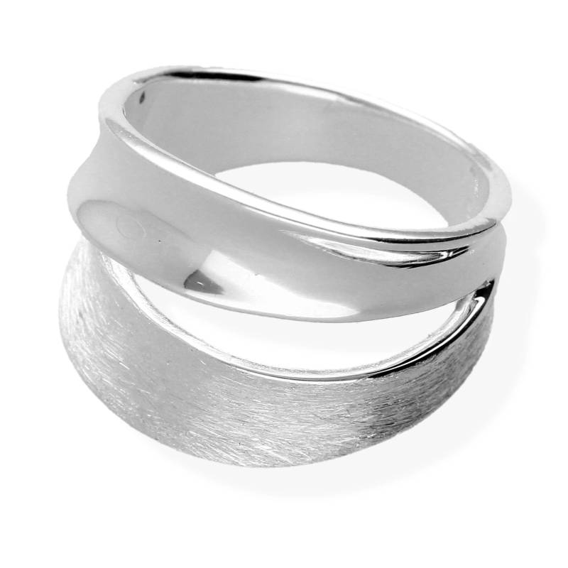 Vitalisman Damen Ring 925 Sterling Silber Mattiert Vereisungseffekt Sr-17 von amulettshop