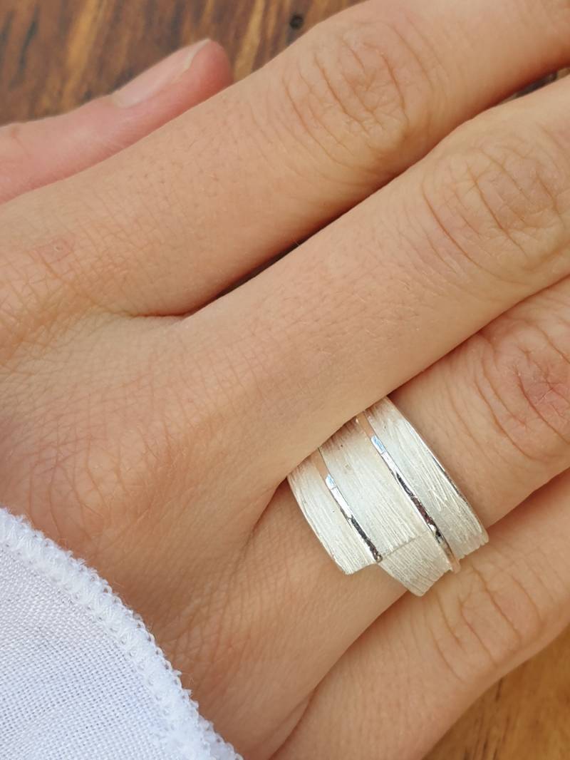 Vitalisman Damen Ring 925 Sterling Silber Vereisungseffekt Sr-3 von amulettshop