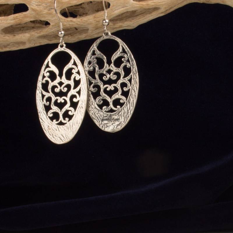 Lange Ovale Sterling Silberohrringe Lange Ovale Sterling Silberohrringe von amybmasor