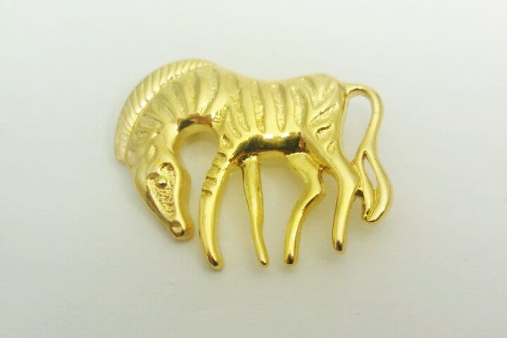 Gold/Golden Zebra Pin Brosche von amyrigs