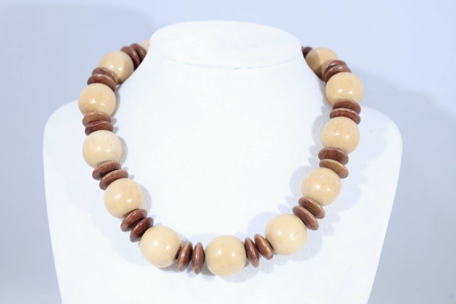 Kurz Zwei Geben Holz Halskette/Halsband von amyrigs