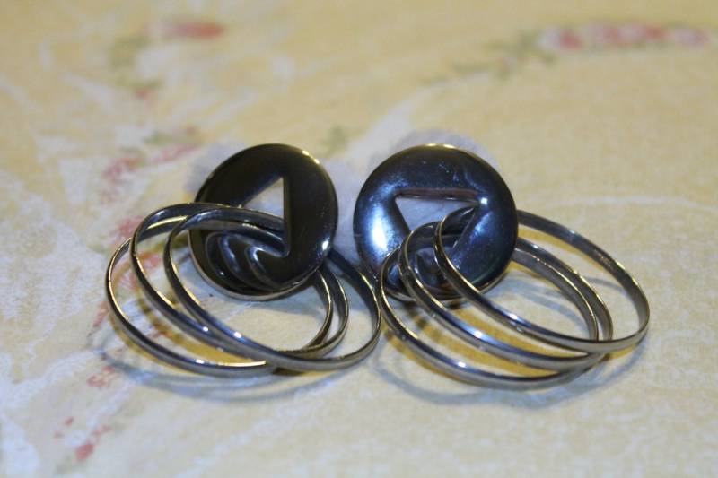 Silber Ton Mit Reifen Hängen/Baumeln Ohrringe von amyrigs