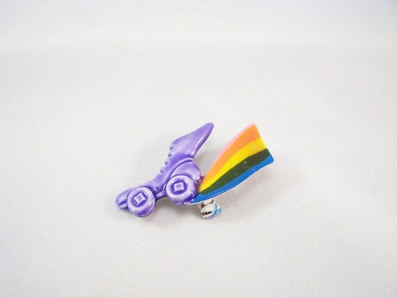 Vintage Lila Skate Mit Regenbogen Pin/Brosche Vintage Lila Skate Mit Regenbogen Pin/Brosche von amyrigs