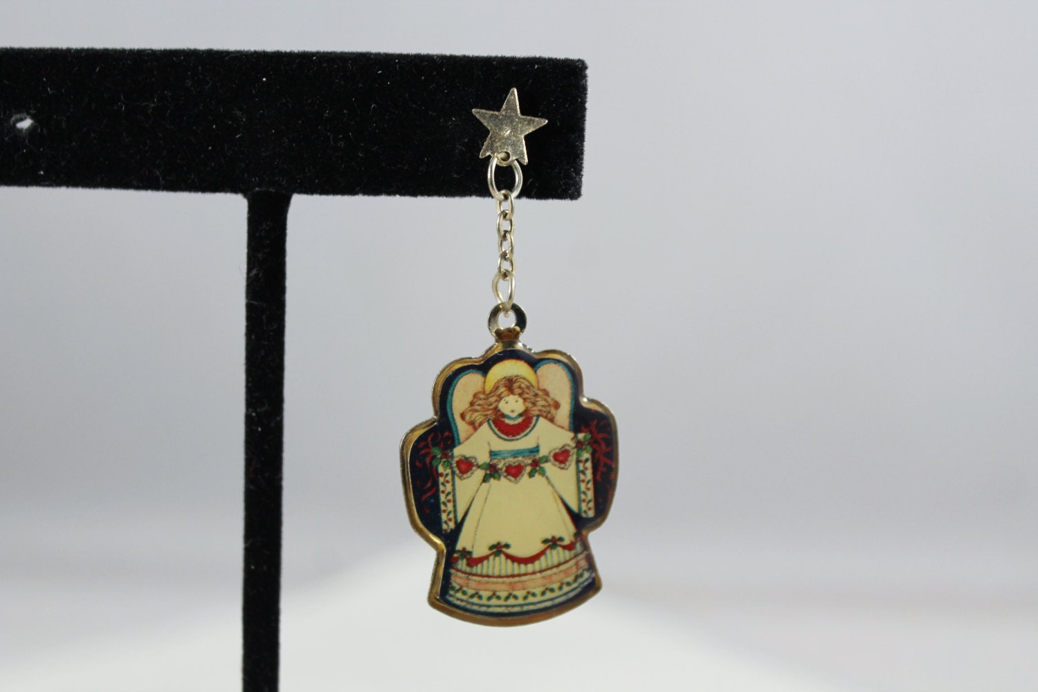 Weihnachten, Baumelnd, Engel Und Stern Pin von amyrigs