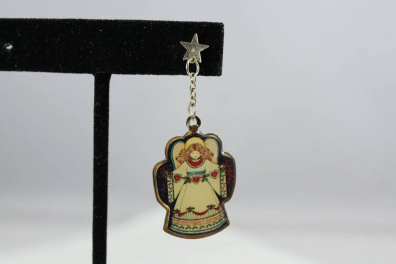 Weihnachten, Baumelnd, Engel Und Stern Pin Weihnachten, Baumelnd, Engel Und Stern Pin von amyrigs