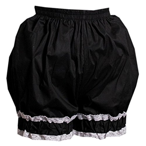 Antaina Schwarze süße Baumwolle Gothic Lace Rüschen Kürbis Lolita Bloomers Shorts,XL von an*tai*na*