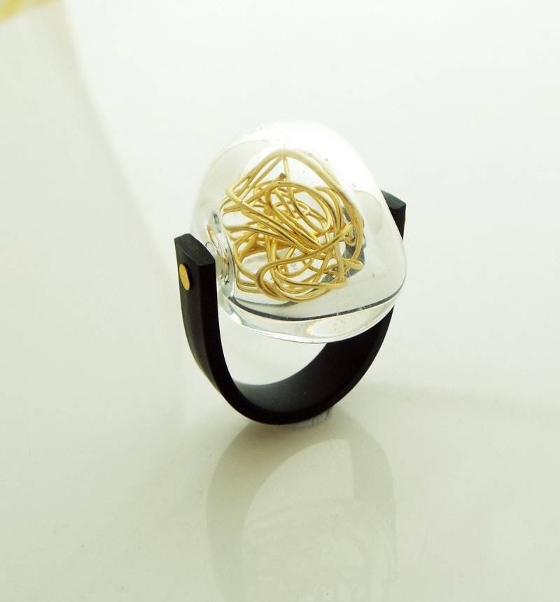 Handgemachte Glasblase Statement Ring Lampwork Schmuck von anatglass