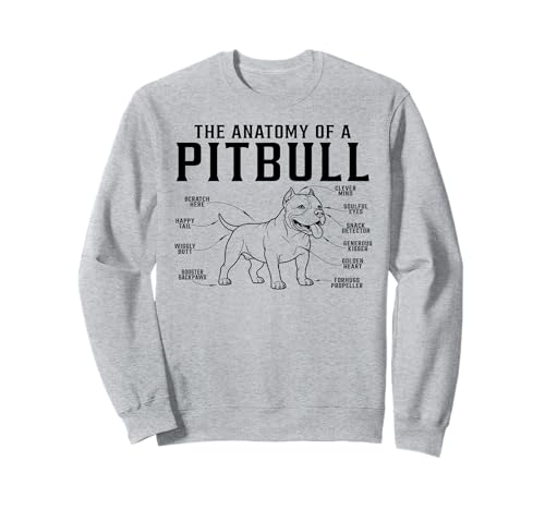 Pitbull Anatomie Lustig Pitbull für Männer Frauen Sweatshirt von anatomy of a Pitbull
