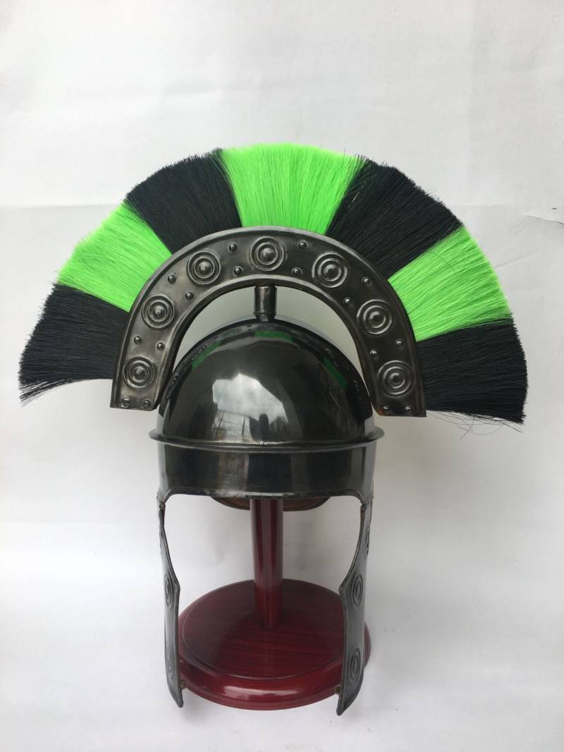 Helm-Reenactment Mittelalterlichen Rom Hbo Rüstung Helm Mit Feder-Element Helm-Reenactment Mittelalterlichen Rom Hbo Rüstung Helm Mit Feder-Element von ancestorantiques