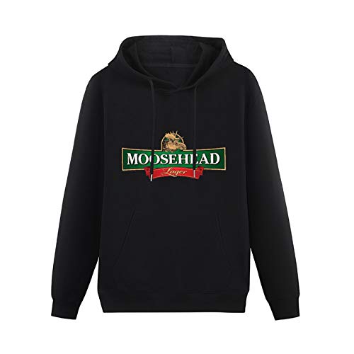 andare Men's Cotton Hoodies Pullover Long Sleeve Sweatshirts Moosehead Lager Clothing Long Sleeve Sweatshirts Black XXL von andare