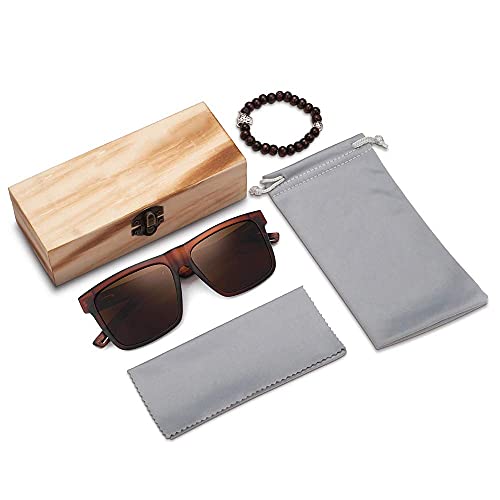 andisi Sonnenbrille Personalisiert Gravierte Männer Polarisierte Holz Sonnenbrille Personalisierte Design Frauen Sonnenbrille Holz Rahmen Gläser Groomsmen Geschenk (Braun) von andisi