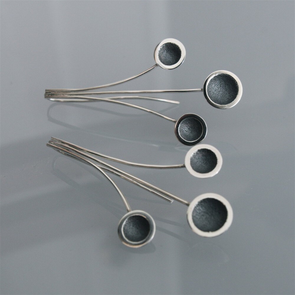 Ohrringe 3 Tassen Sterlingsilber Oxidiert Ohrringe 3 Tassen Sterlingsilber Oxidiert von andreasschiffler
