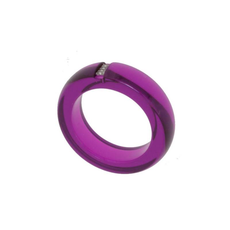 Ring Aus Lila Harz Und Echten Diamanten von andrebenitah