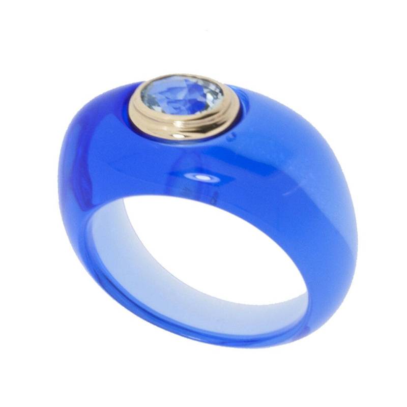 Ring Aus Blauem Harz Mit Topas Und Saphir Ring Aus Blauem Harz Mit Topas Und Saphir von andrebenitah