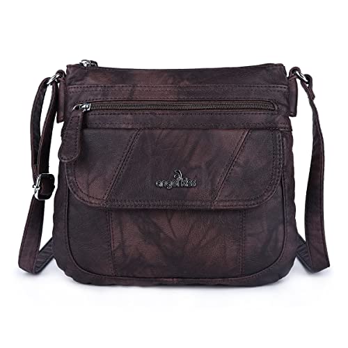 Angelkiss Small Damen Umhängetasche Leder Umhängetasche für Damen Hobo Bag mit verstellbarem Schultergurt von Angel Kiss