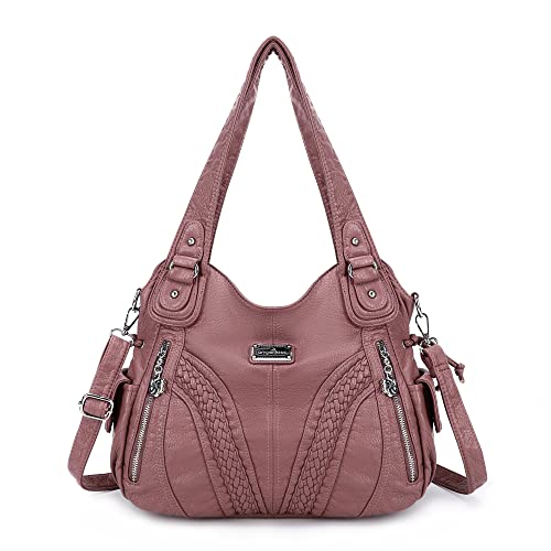 Angel Kiss Damen Handtasche Riemen Tote-Hobo-Crossbody, 1-1#d.pink von Angel Kiss